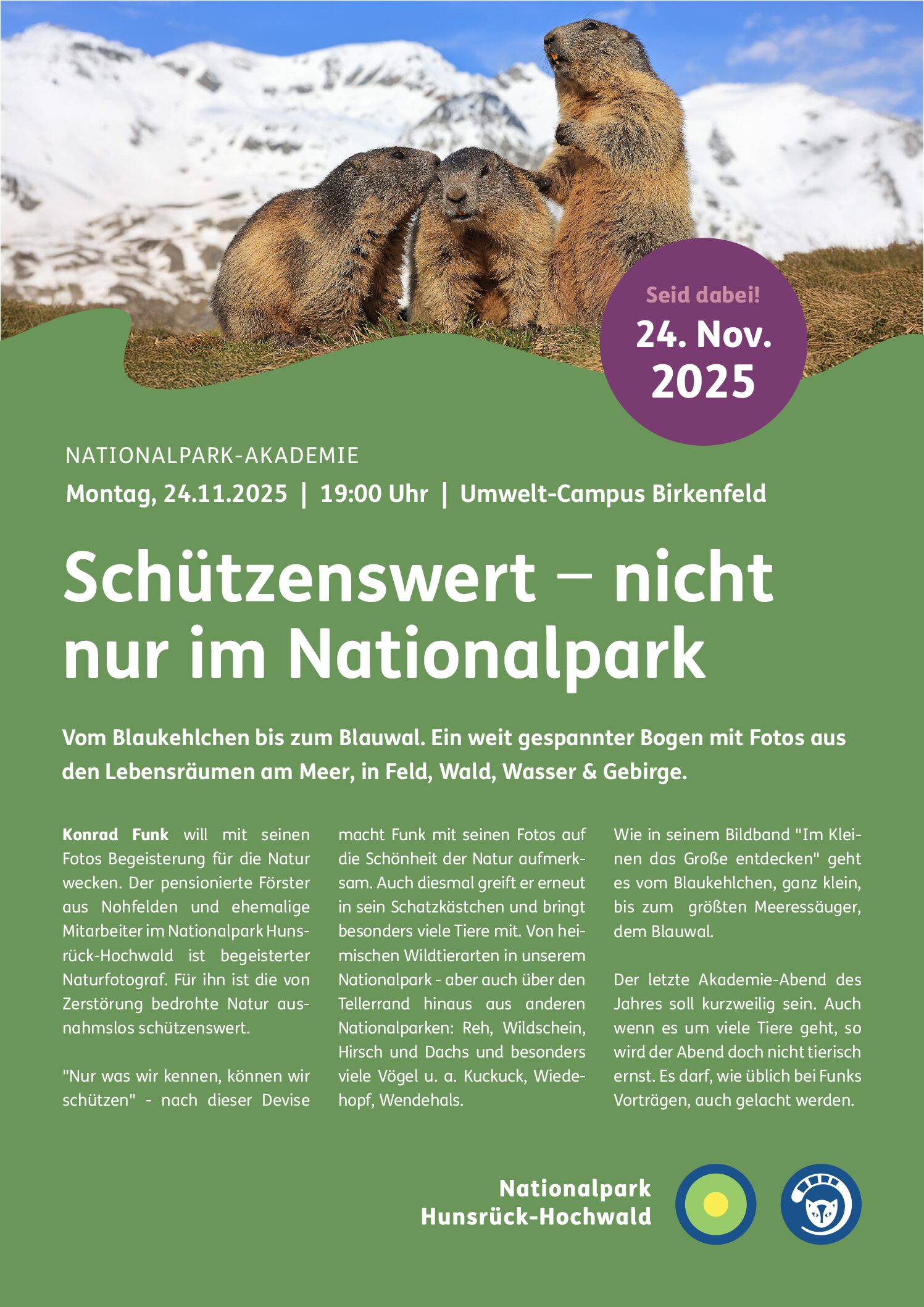 Natur sehen und verstehen: Konrad Funk in der Nationalpark-Akademie